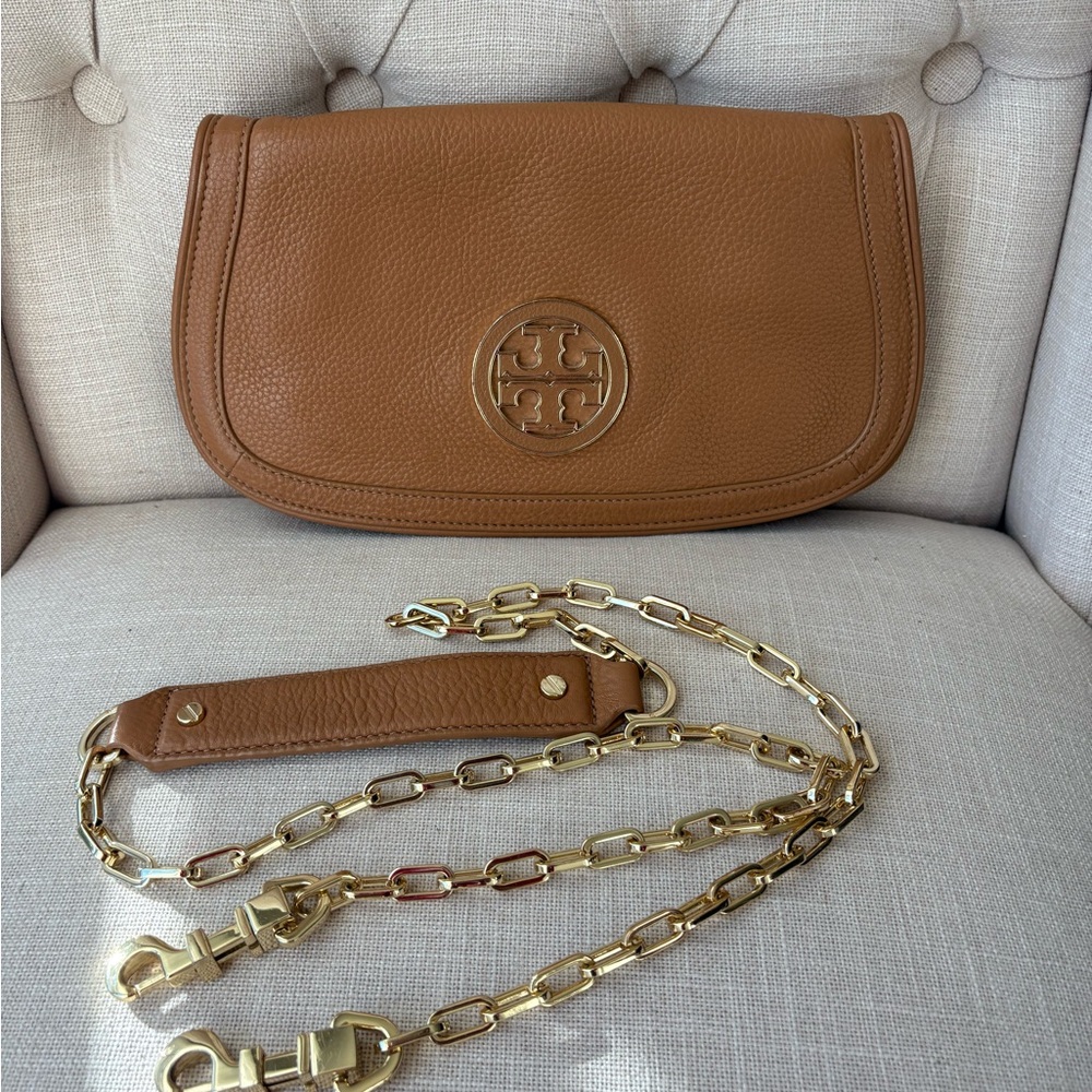 Tory Burch Tan Amanda Clutch